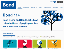 Tablet Screenshot of bond11plus.co.uk